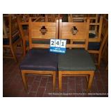 WOOD/CUSHION DINING ROOM CHAIR (2X MONEY)