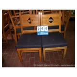 WOOD/CUSHION DINING ROOM CHAIR (2X MONEY)