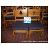 WOOD/CUSHION DINING ROOM CHAIR (2X MONEY)