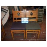 WOOD/CUSHION DINING ROOM CHAIR (2X MONEY)