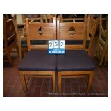 WOOD/CUSHION DINING ROOM CHAIR (2X MONEY)