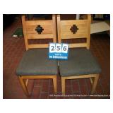 WOOD/CUSHION DINING ROOM CHAIR (2X MONEY)