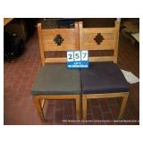 WOOD/CUSHION DINING ROOM CHAIR (2X MONEY)