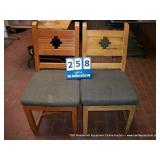 WOOD/CUSHION DINING ROOM CHAIR (2X MONEY)