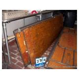 WOOD/METAL FOLDING TABLE, 30" X 30" X 96" WOOD/METAL FOLDING TABLE, 30" X 30" X 96"
