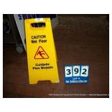 CAUTION WET FLOOR SIGN