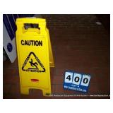 CAUTION WET FLOOR SIGN