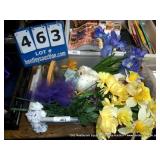 BIN: ASSORTED DECORATIVE FLOWERS