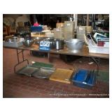 WOOD/METAL FOLDING TABLE, 28" X 30" X 96" WOOD/METAL FOLDING TABLE, 28" X 30" X 96"