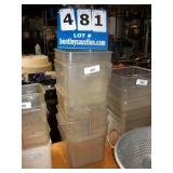 PLASTIC SQUARE CONTAINER, 8 QT (5X MONEY)