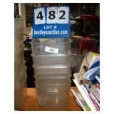 PLASTIC SQUARE CONTAINER, 8 QT (5X MONEY)