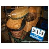 STACK: ASSORTED WICKER BASKETS (12X MONEY) STACK: ASSORTED WICKER BASKETS (12X MONEY)