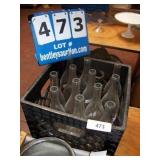 MILK CRATE: GLASS BOTTLES (12X MONEY) MILK CRATE: GLASS BOTTLES (12X MONEY)
