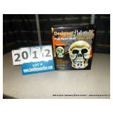 POLY RESIN SKULL SOLAR LIGHT