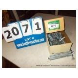 BOX: 5/16"X6" FLAT HEAD STOVE BOLTS