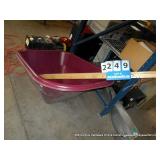 SCENIC ROAD PLASTIC WHEELBARROW