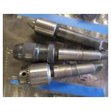 2- Drill chucks, 1- Live center