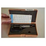 Mitutoy micrometer, outside, 0-1