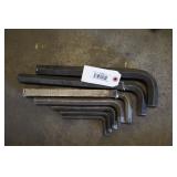 Allen wrenches 3/8 - 1"