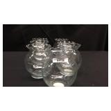 8  glass flower vases