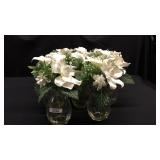 17 White flower vases 9 inch