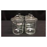 Four jars with lids