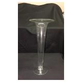 Lot of 3    15 inch glass trumpet tulip flower