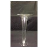 Lot of 3    15 inch glass trumpet tulip flower