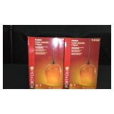 4 pendant lamps brownish bronze color