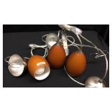 3 gold hanging pendant lights