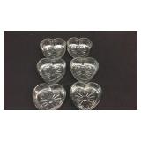 Heart candy dishes  (lot of 6)