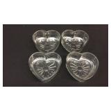 Heart candy dishes  (lot of 4)