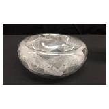 Lot of (5) glass candle floater dish