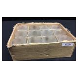Box of 12 frosted used votives