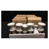 Box of white porcelain cupcake stands