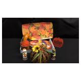 Box of assorted autumn fall Decor