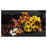 Box of floor and Halloween lights and Garland