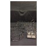 Plate holder to napkin holders silverware holder