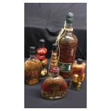 Asssorted decorative bottles