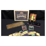 Assorted box of wine signs and Decor