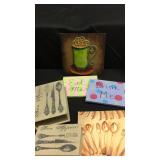 Boxes and wall hanging