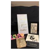 Assorted wall hangings