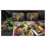 For grape placemats cork two boxes of assorted