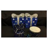 Blue and silver Christmas Decor