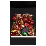 Box of miscellaneous Christmas ornaments