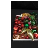 Box of miscellaneous Christmas ornaments