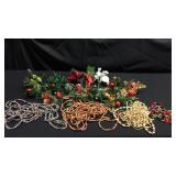 Box of.Christmas garland and sprigs