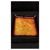 Lot of 24 brown copper chargers