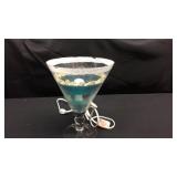 Martini lamp 12 inches high lighted