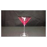 12 red martini glasses